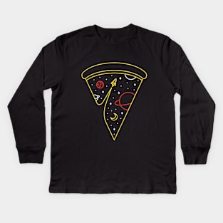 Space Pizza Kids Long Sleeve T-Shirt